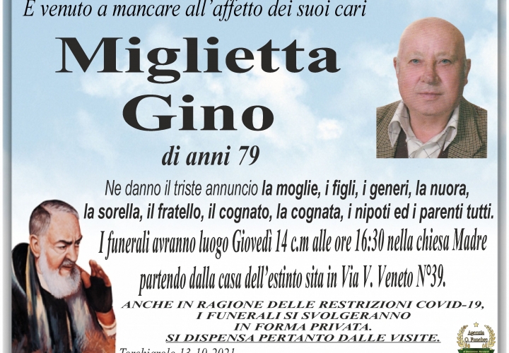 annuncio Miglietta Gino